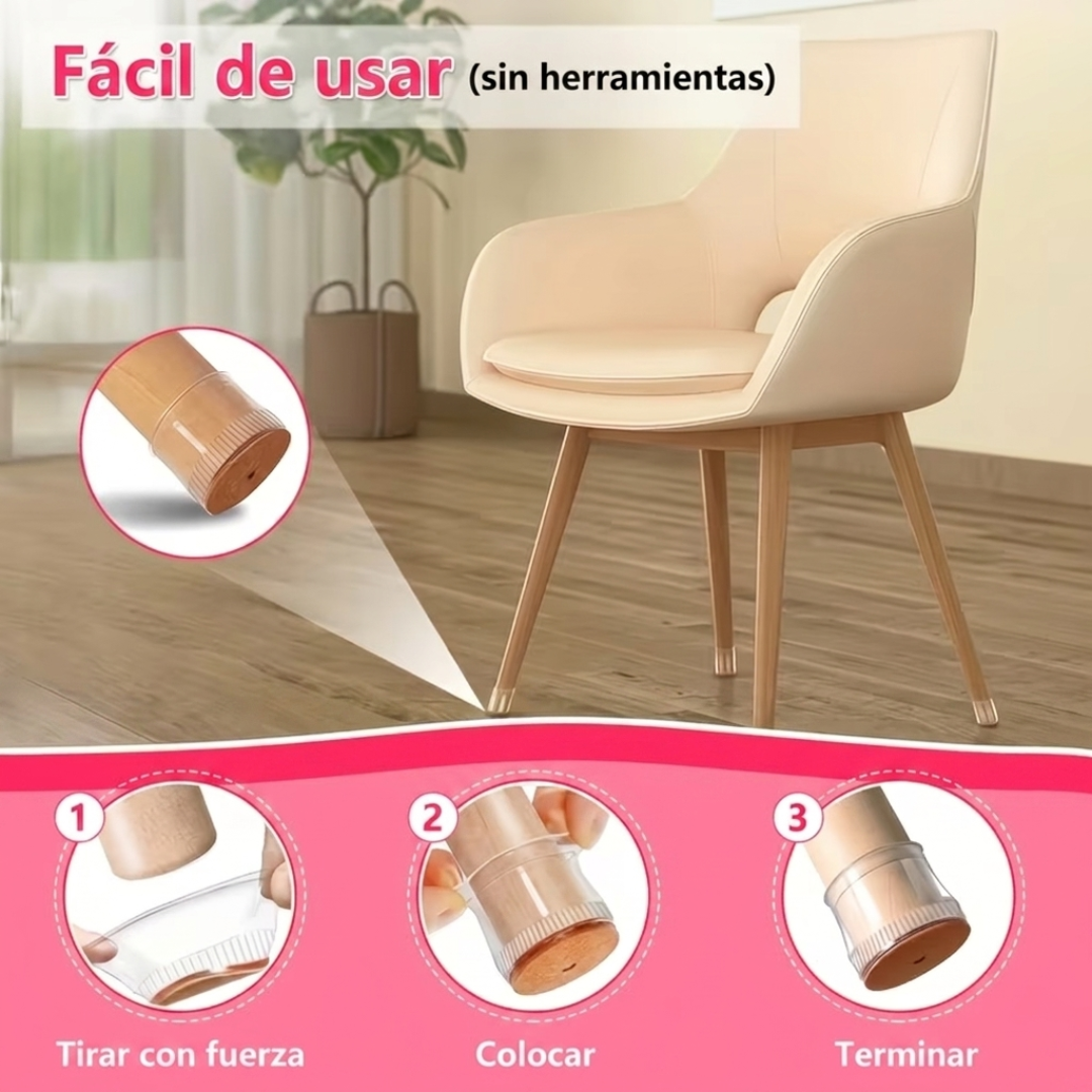 Set x24 Protectores de Silicona para Muebles