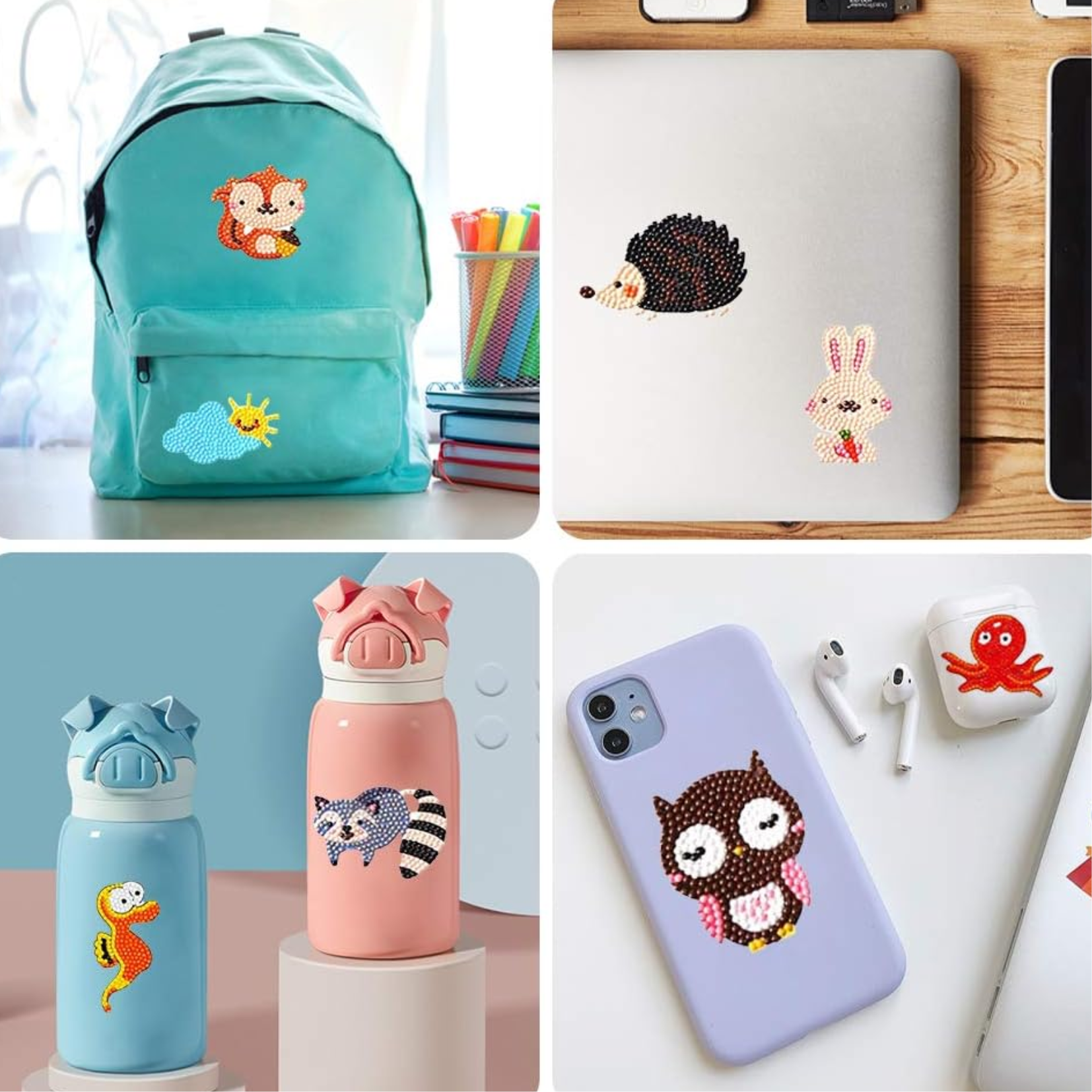 Kit Diamond Painting Niños Pintura Con Diamantes 36 Stickers