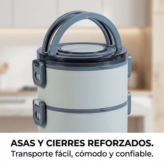 Luncheras Térmicas Apilables Acero Inox Pack x4 - Muy Moderna Uruguay