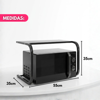 Estante Organizador para Microondas de Hierro