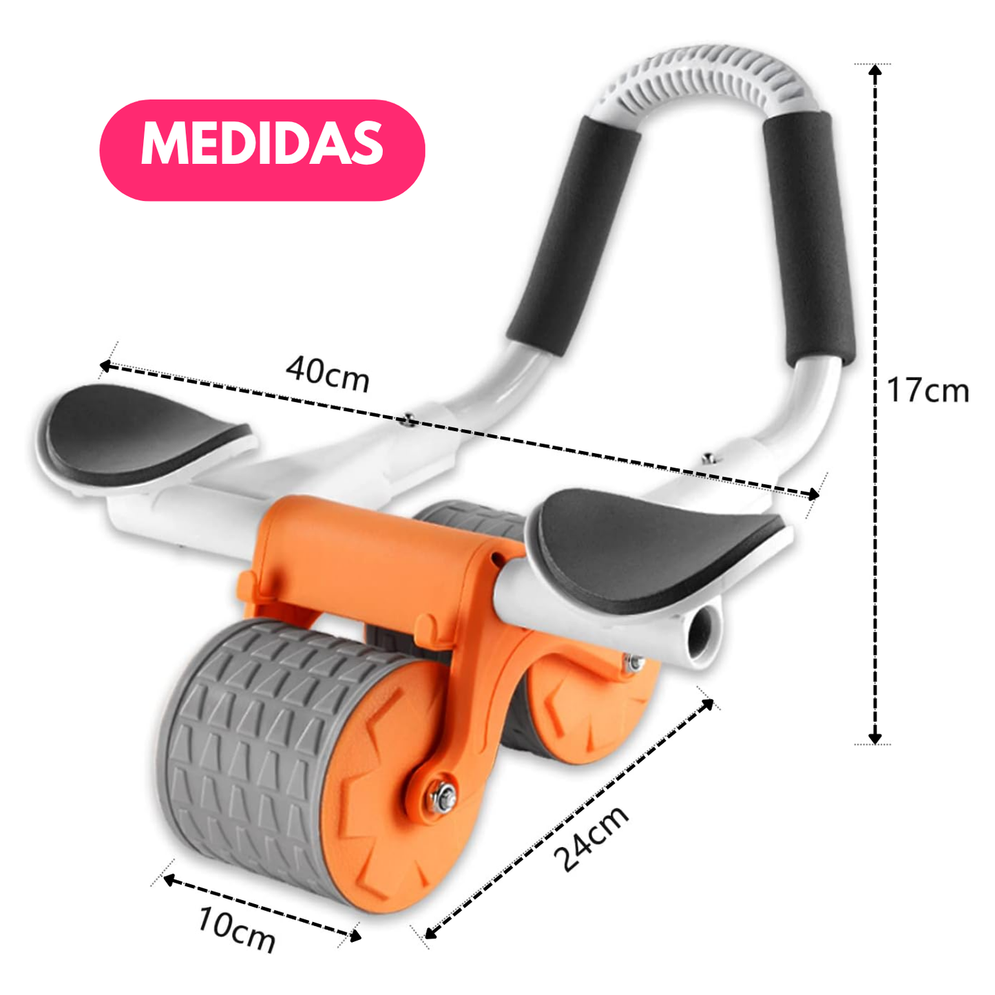 Rueda Abdominal Con Rebote Automático Y Temporizador Digital