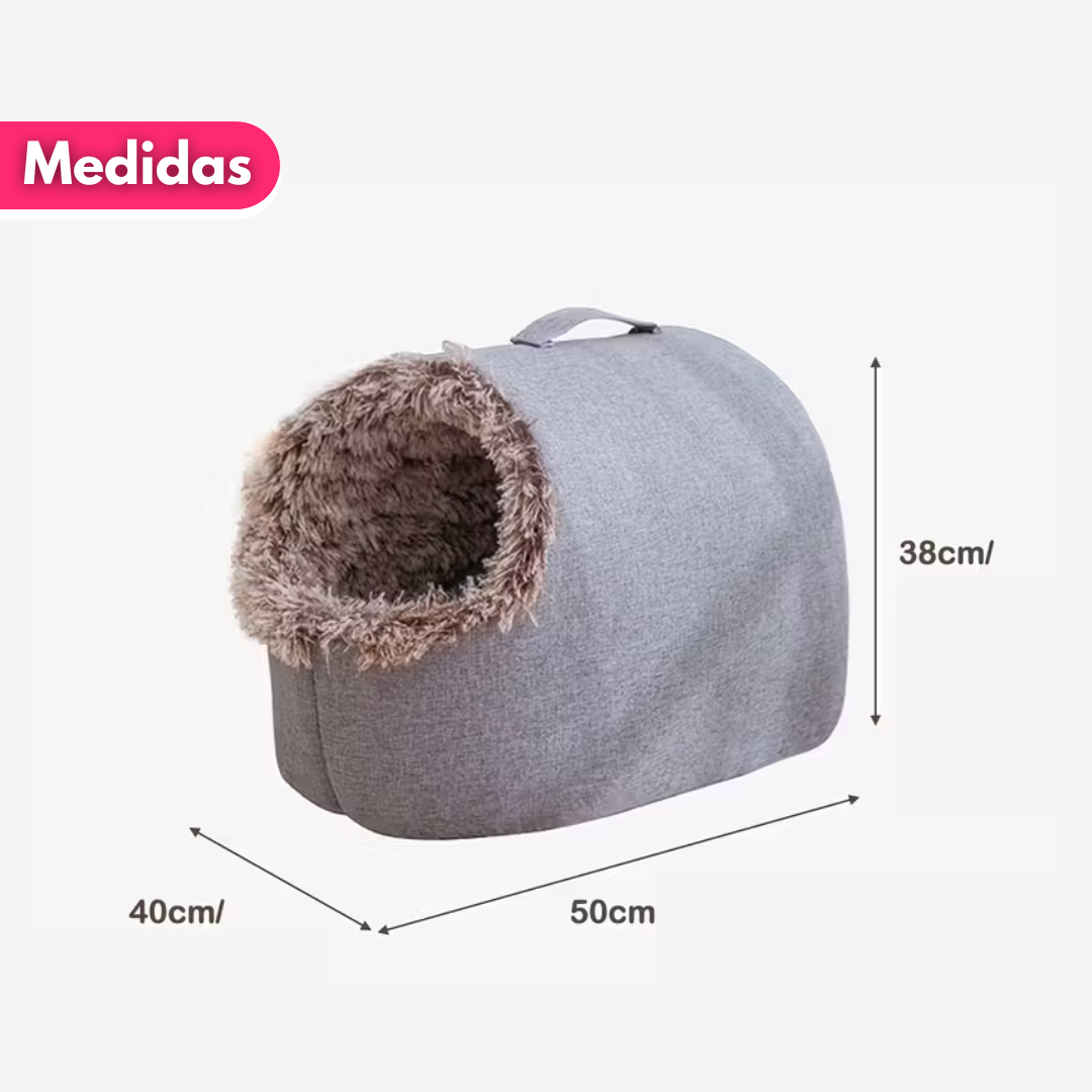 Cama Cueva Térmica Abrigada para Gatos con Almohada
