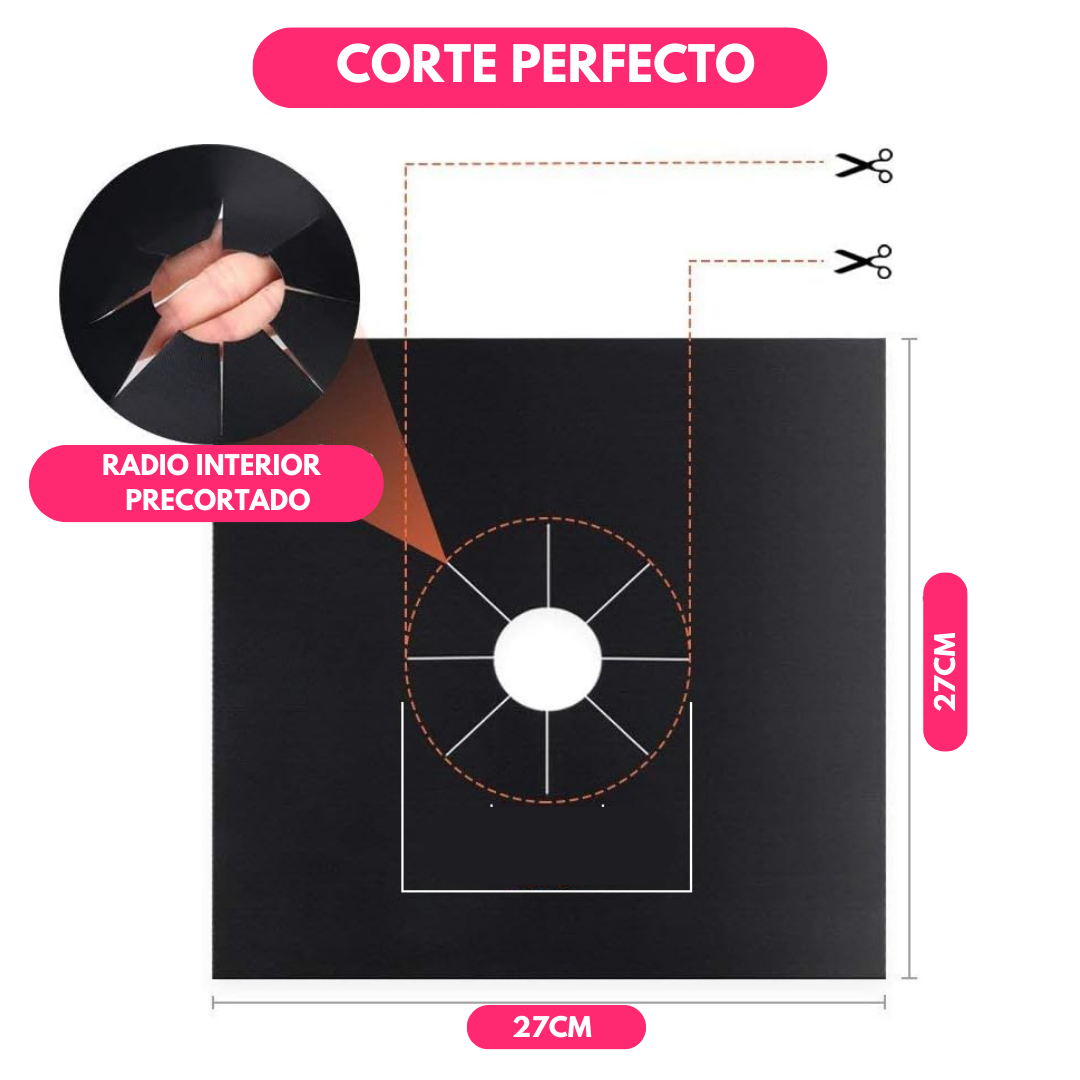 Set x4 Cubre Hornallas de Teflon