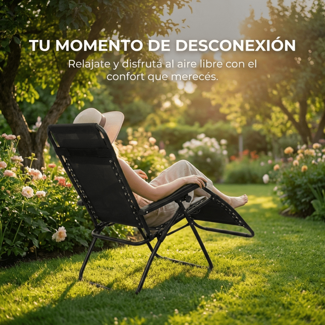 Reposera Reclinable Gravedad Cero Plegable - Muy Moderna Uruguay