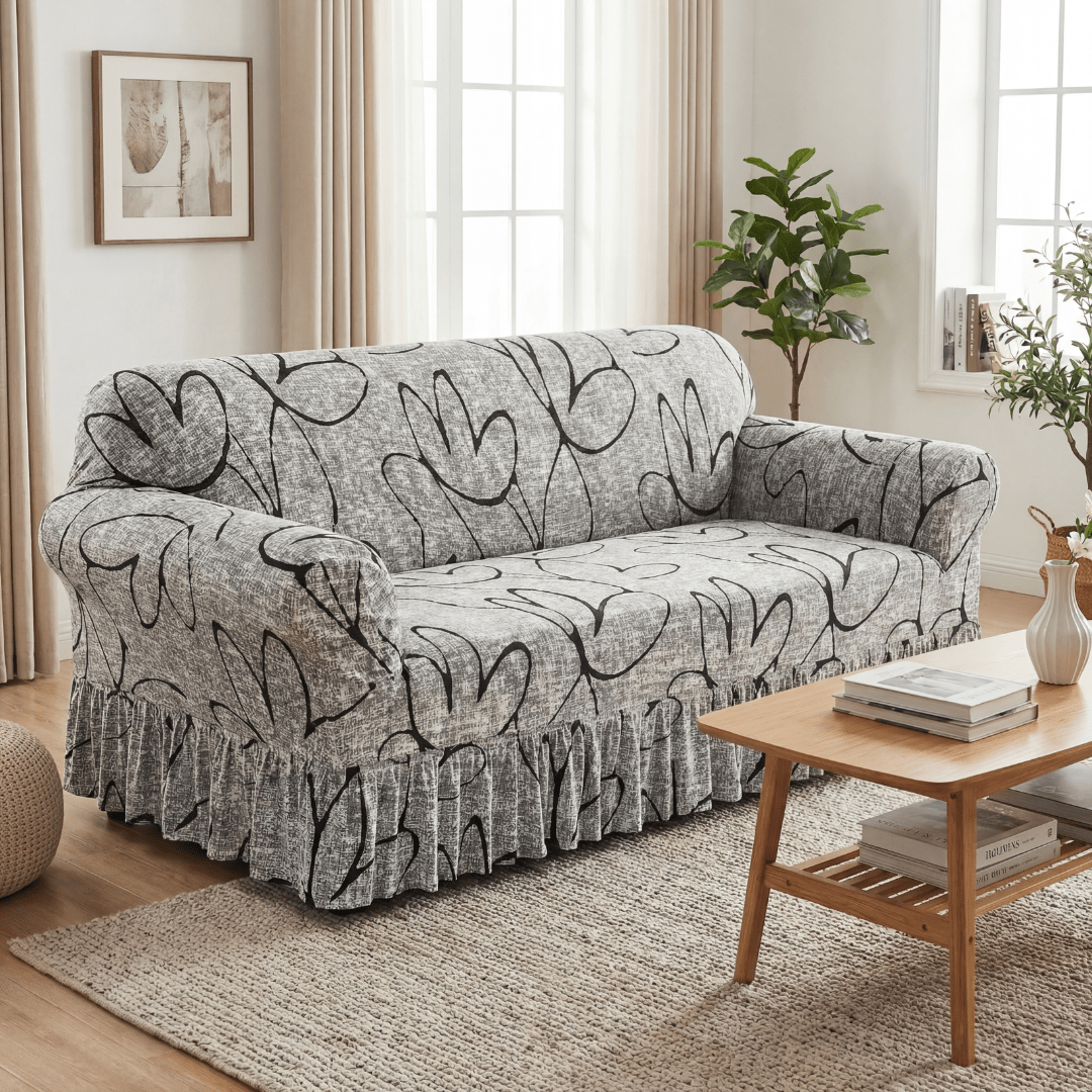 Funda Sillon Elastizada Cubre Sofá Con Falda - Muymo Hogar - Muy Moderna Uruguay