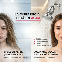 Cabezal Ducha Filtro Purificador 25 Capas Acero Inoxidable