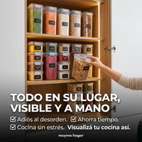 Set 24 contenedores plásticos con tapa - muymo hogar