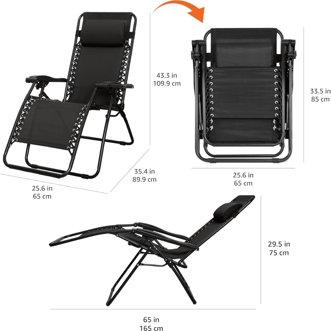Reposera Reclinable Gravedad Cero Plegable - Muy Moderna Uruguay
