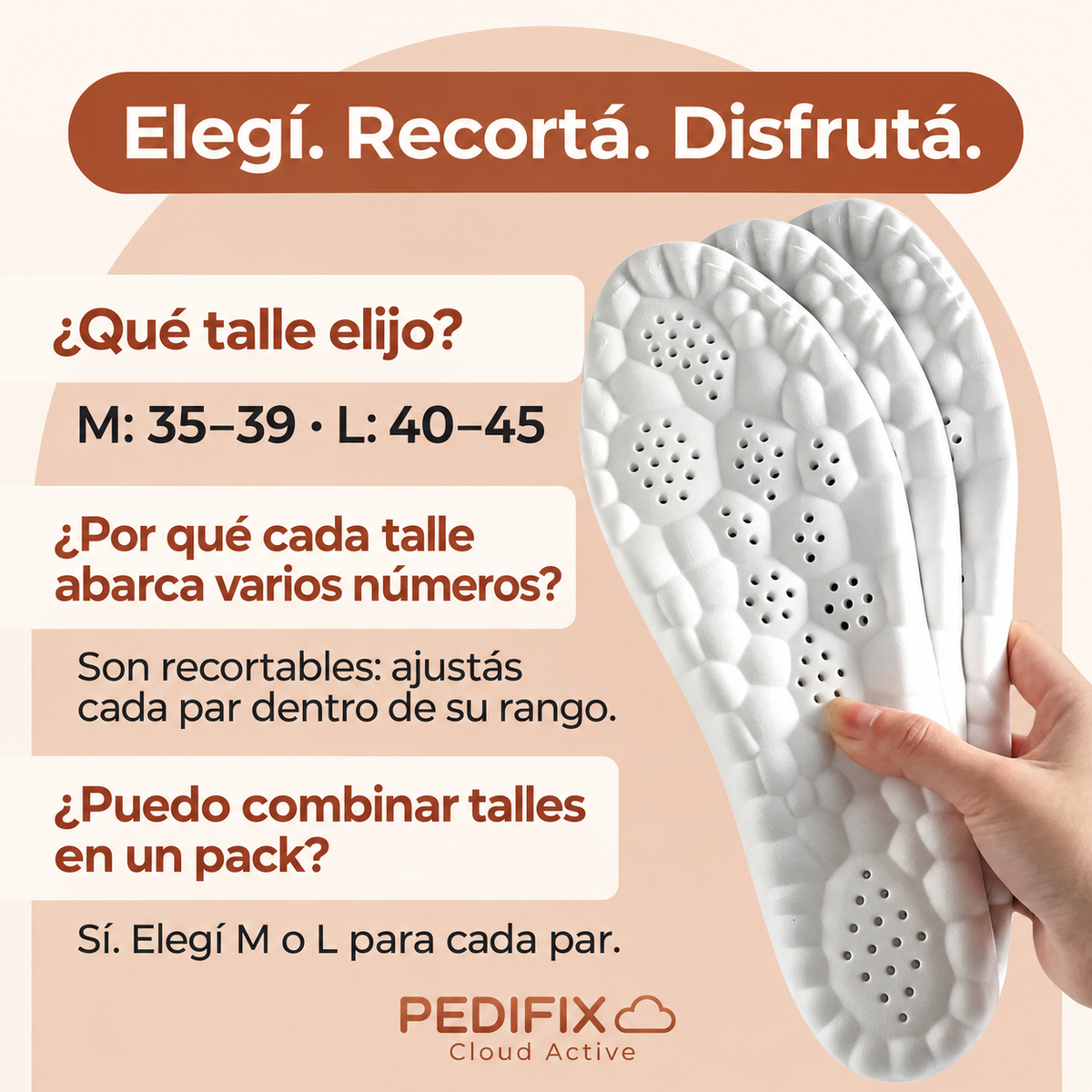 Plantillas Ortopédicas Pedifix Cloud Active