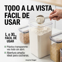 Set 24 contenedores plásticos con tapa - muymo hogar