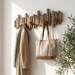 Perchero de Pared Plegable Rústico de Madera – 70 cm
