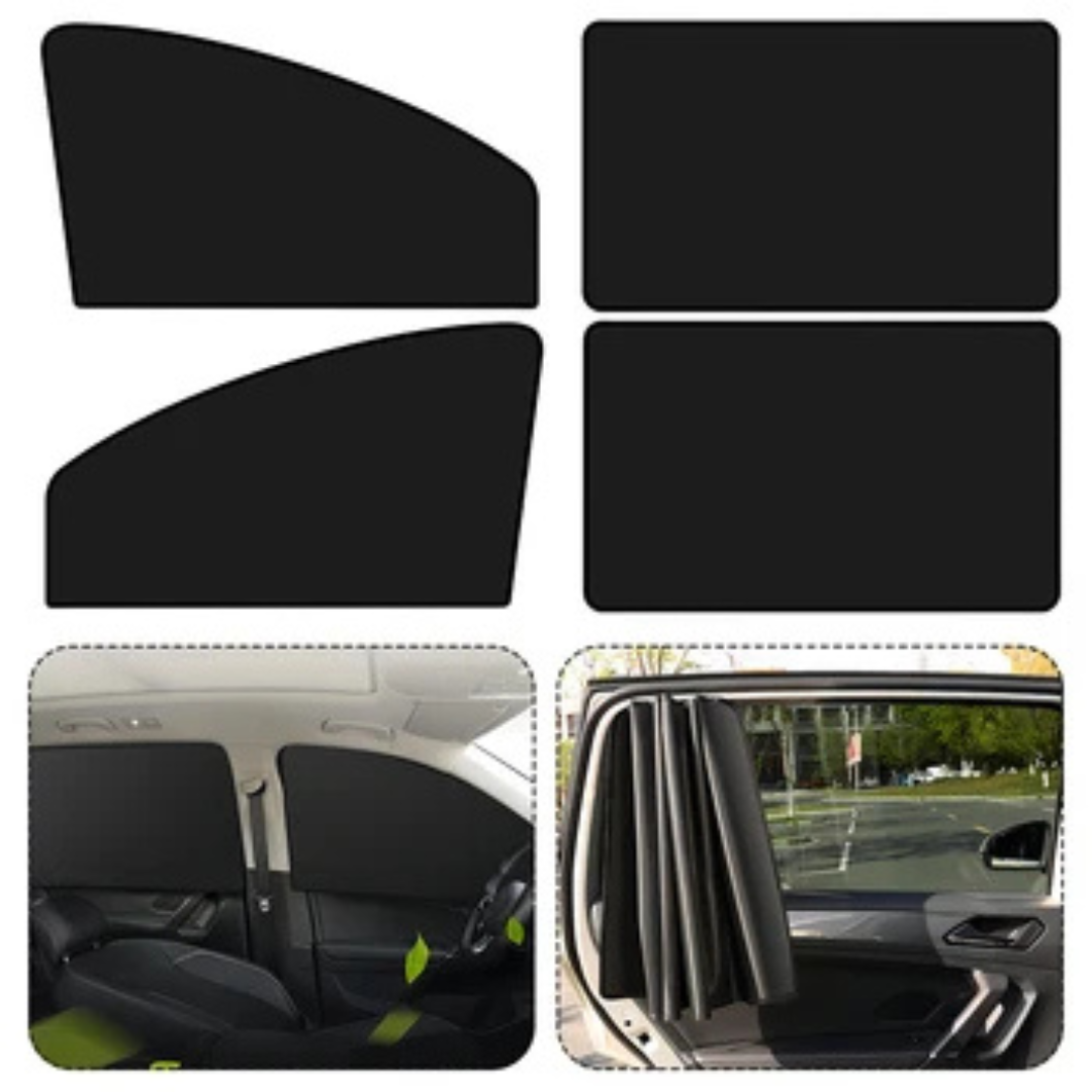 Set De 4 Cortinas Magnéticas Parasol Para Auto