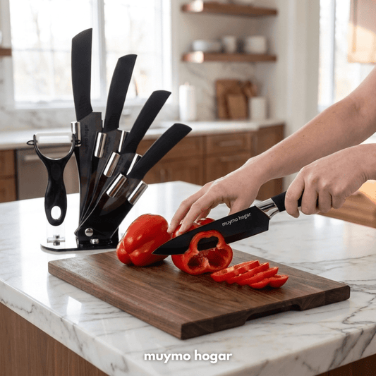 Set De Cuchillos Cerámicos con Pelador Muymo Hogar - Muy Moderna Uruguay