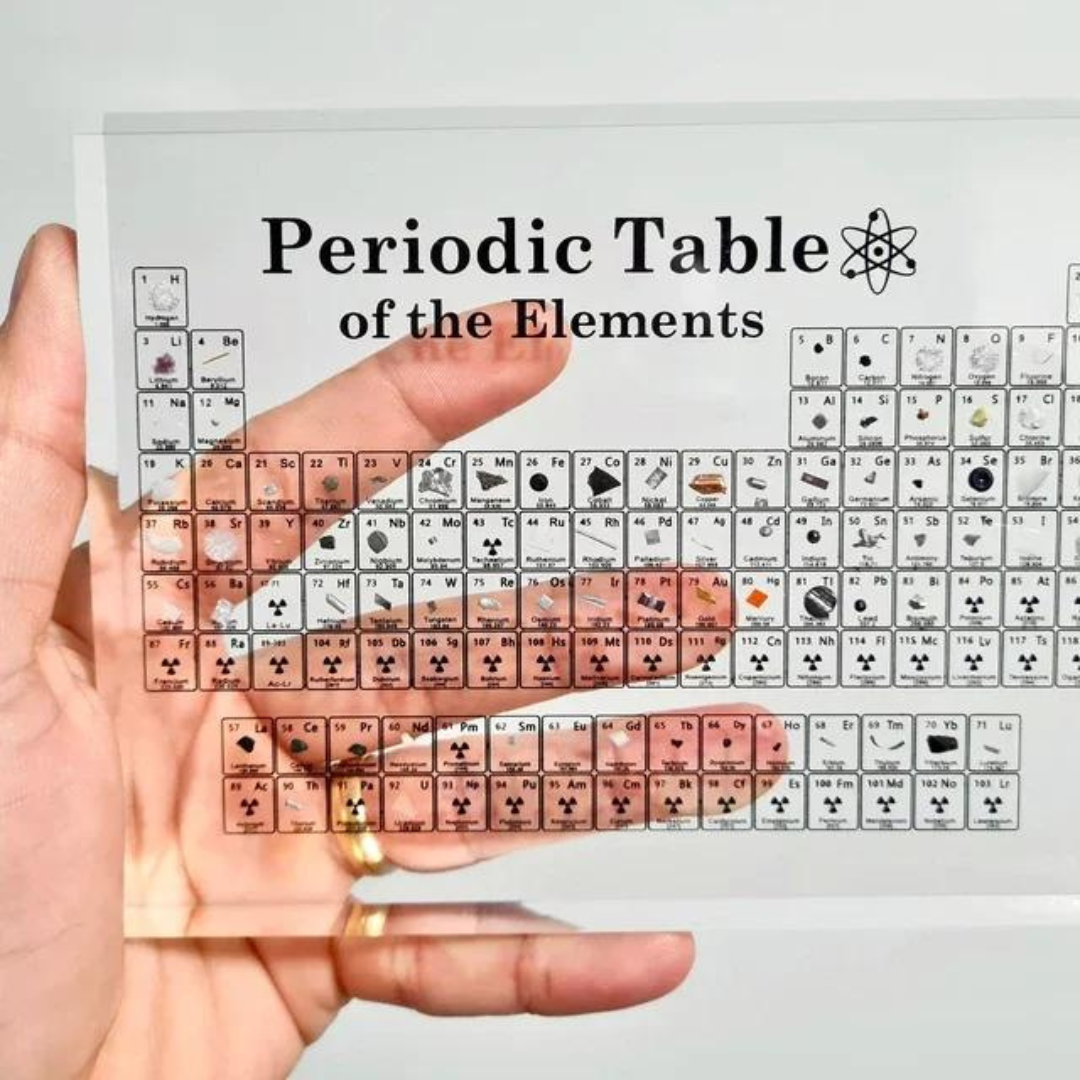 Tabla Periódica con Muestras de Elementos Reales