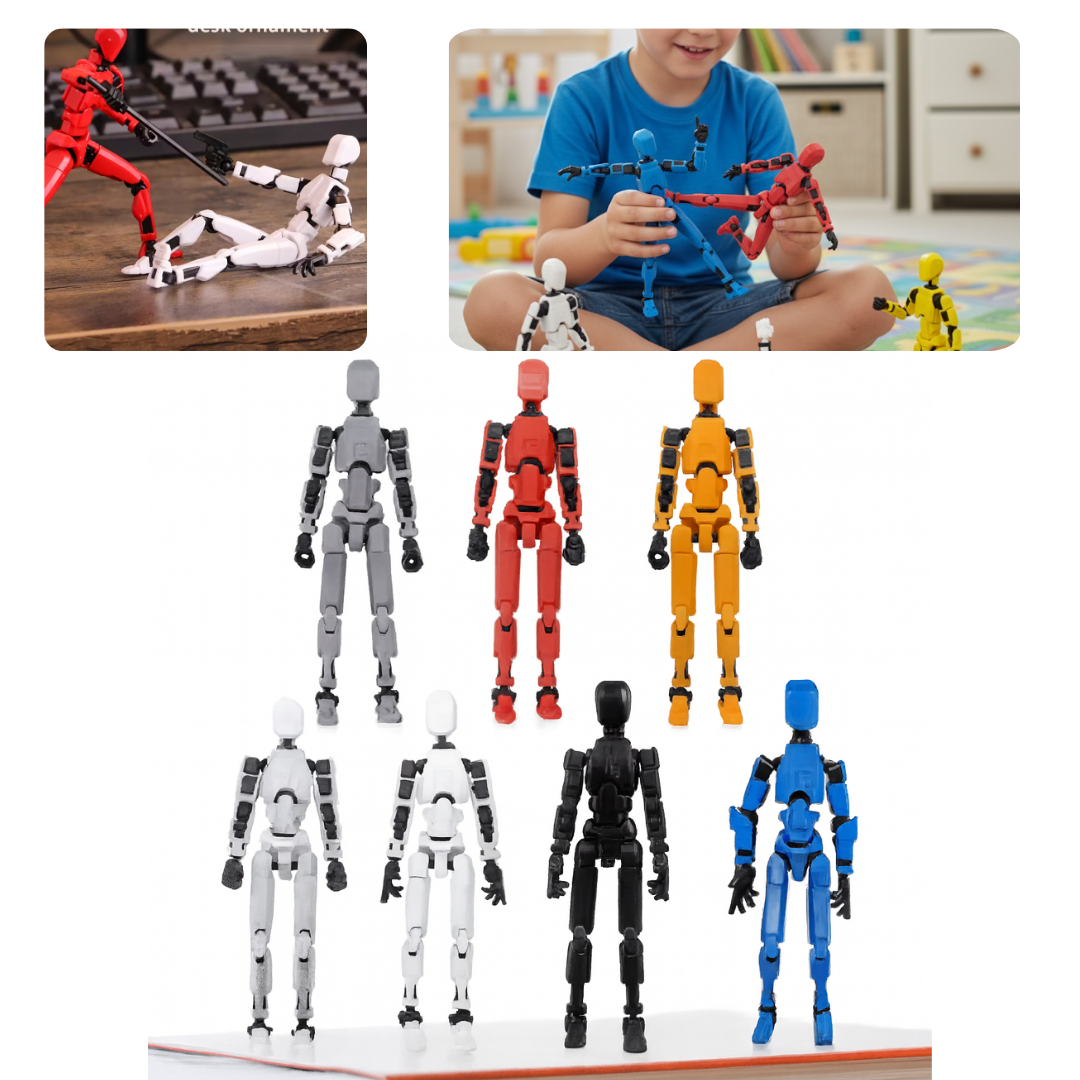 Set 6 Figuras Articuladas Dummy 13 Impreso 3D + Armas