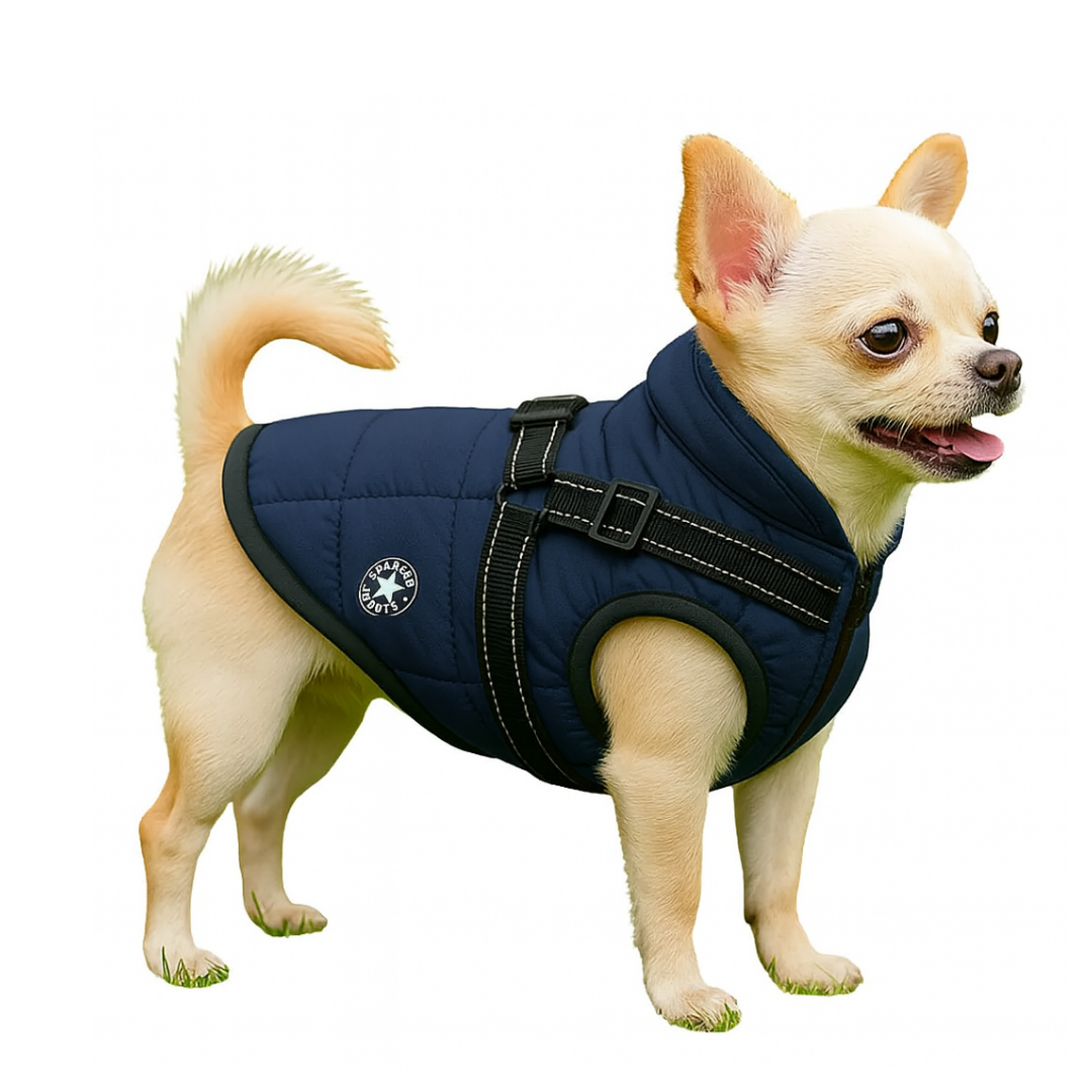 Abrigo para Perros Impermeable Chaleco con Arnés Reflectivo