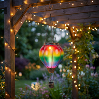 Lámpara Solar Globo Aerostático Colgante Decorativa Jardín - Muy Moderna Uruguay
