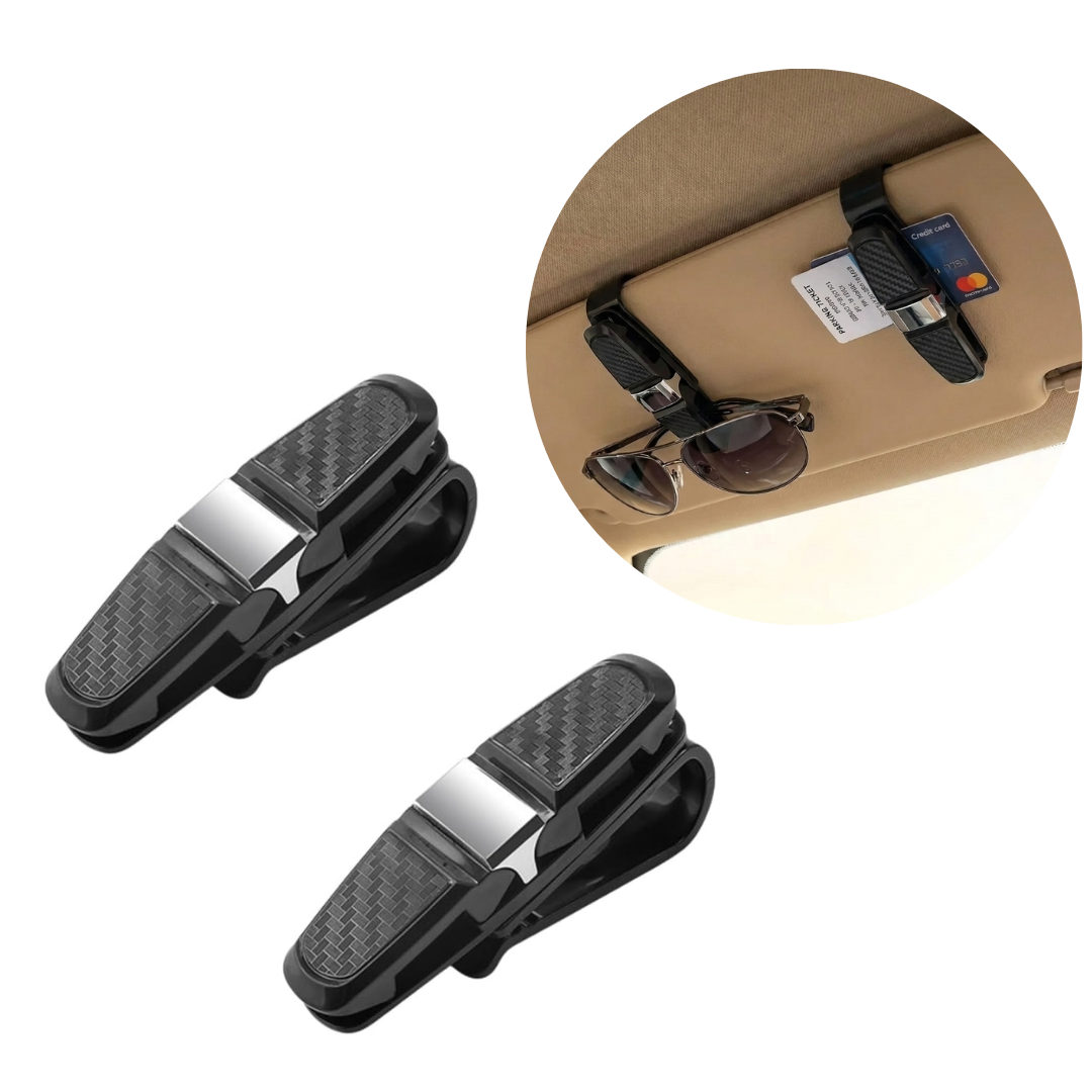 Kit x2 Soporte Porta Lentes para Parasol de Auto