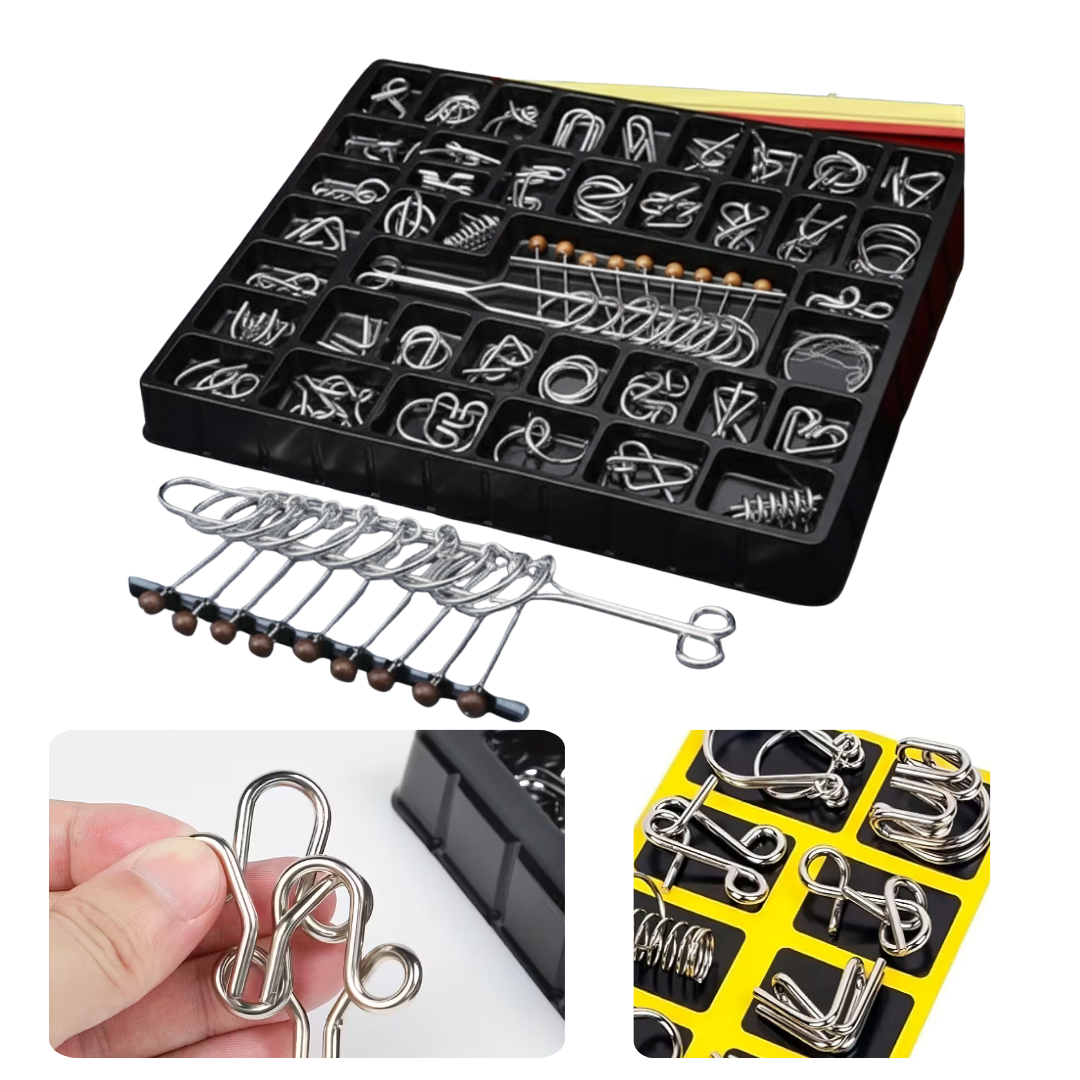 Set x36 Puzzle de Metal Ingenio IQ Para Niños Y Adultos