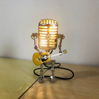 Micrófono Retro Decorativo Con Luz Led