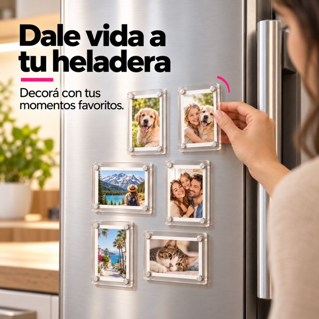 Portarretratos Magnéticos de Acrílico 6x9 cm - Pack de 10