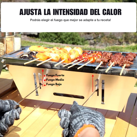 Parrilla Plegable Portátil en Acero Inoxidable - Muy Moderna Uruguay