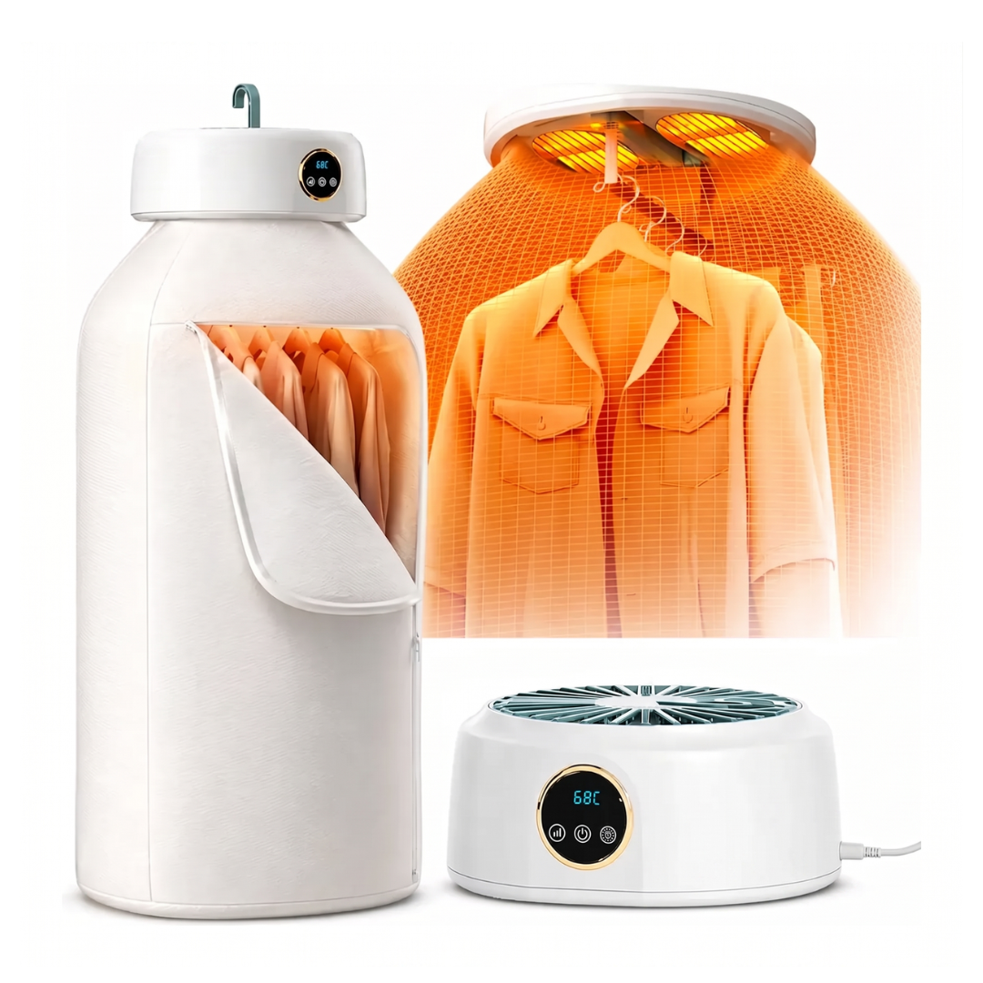 Secador de Ropa Portátil Colgante 600W con Control Remoto