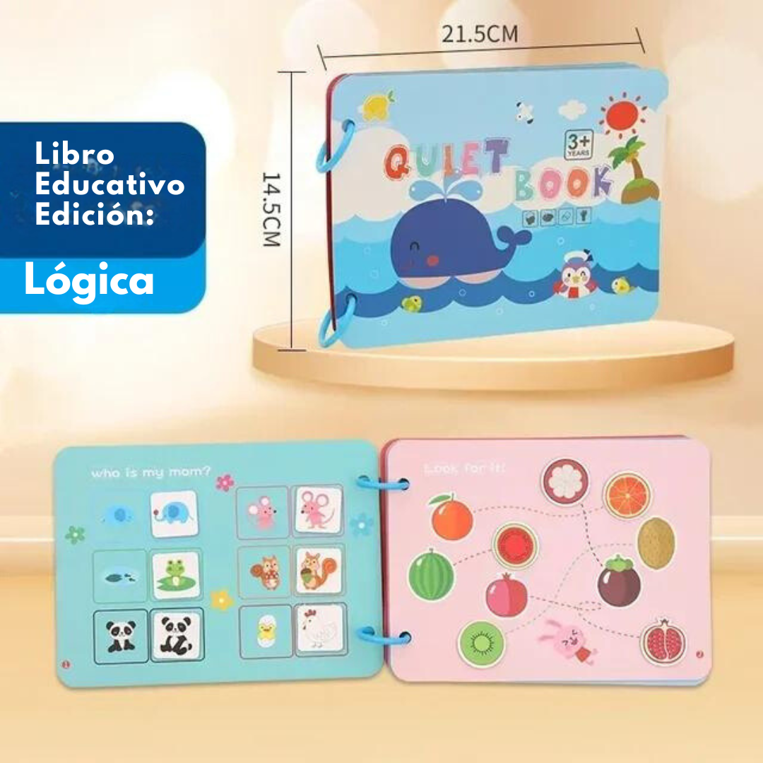 Juego de 2 Libros Educativos Montessori Con Velcros