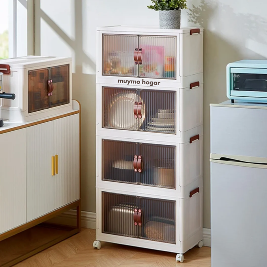 Set De 4 Cajas Organizadoras Apilables - Muymo Hogar