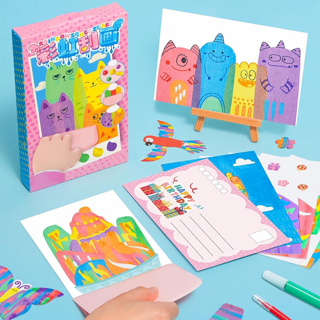 Kit Scratch Arcoíris 20 Tarjetas para Raspar - Manualidad Creativa Infantil