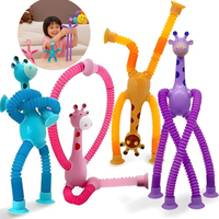 Set 4 Jirafas Pop Tube Juguete Sensorial Antiestrés