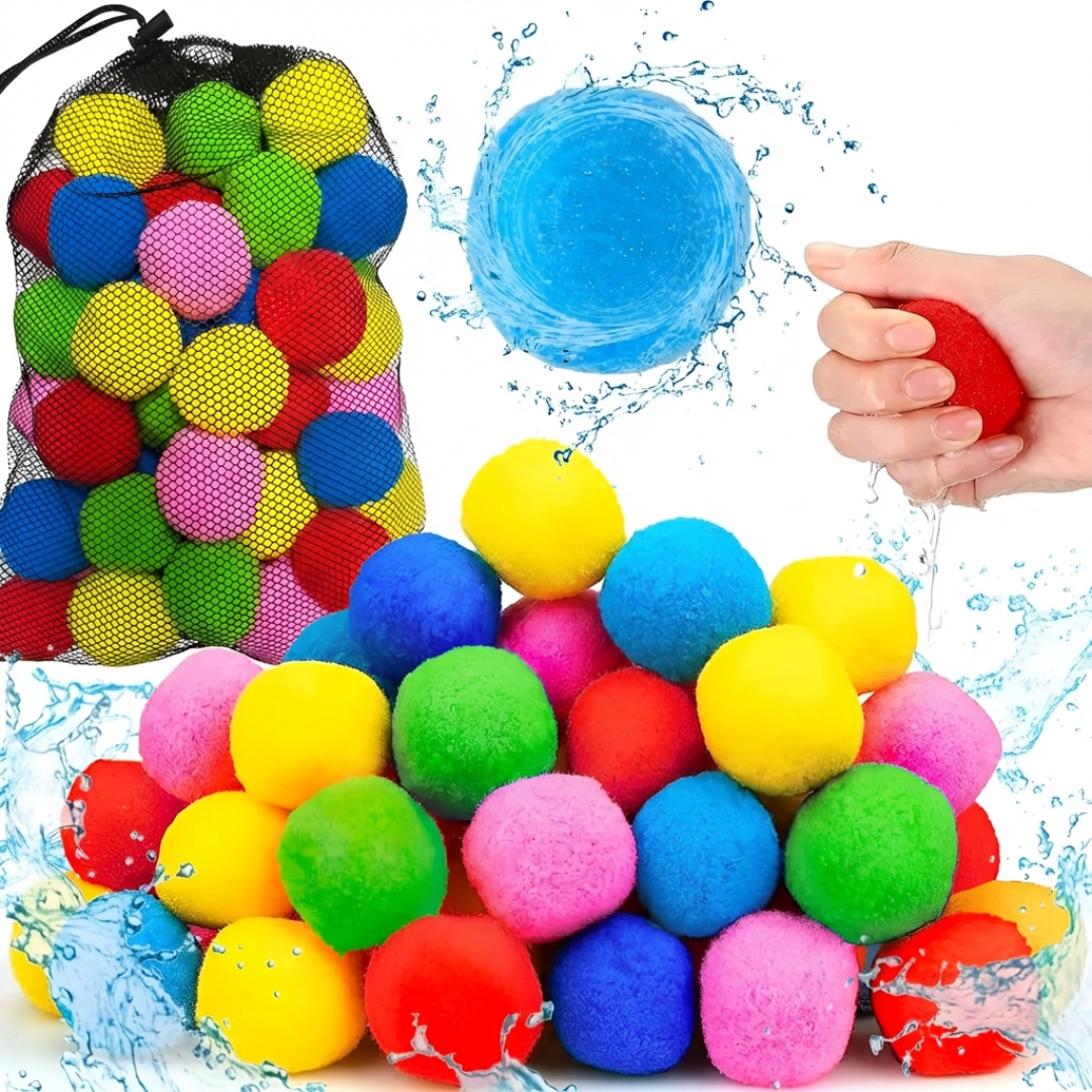Pack de 30 Bombitas Esponja De Agua Reutilizables - Muy Moderna Uruguay