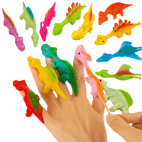 Set 10 Dinosaurios Pegajosos Juguete Lanzar Pared Sticky