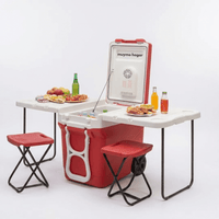 Conservadora Camping 32L con Mesa Integrada y Bancos - muymo hogar - Muy Moderna Uruguay