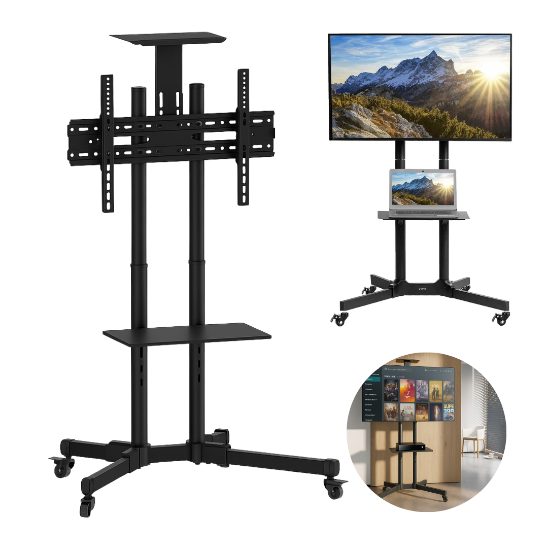 Soporte Móvil Para Tv Con Ruedas De Pie Monitor 32 A 65"