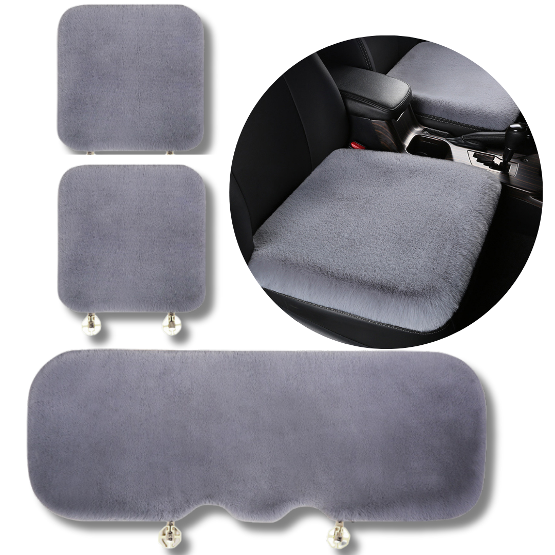 Set De 3 Almohadones Felpa 3.5cm Espesor Para Asiento