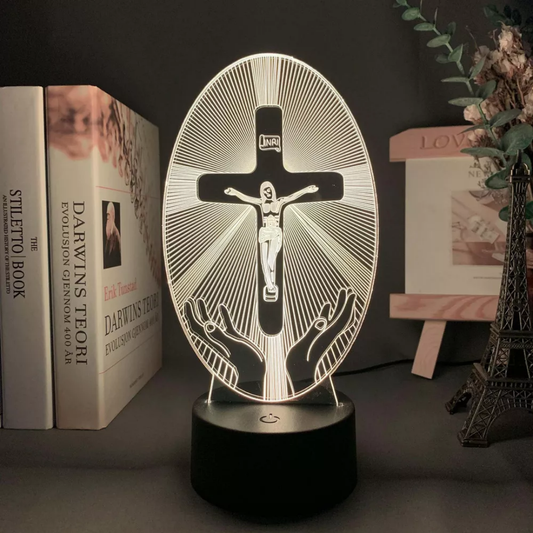 Lampara Veladora LED de Cristo 16 Colores