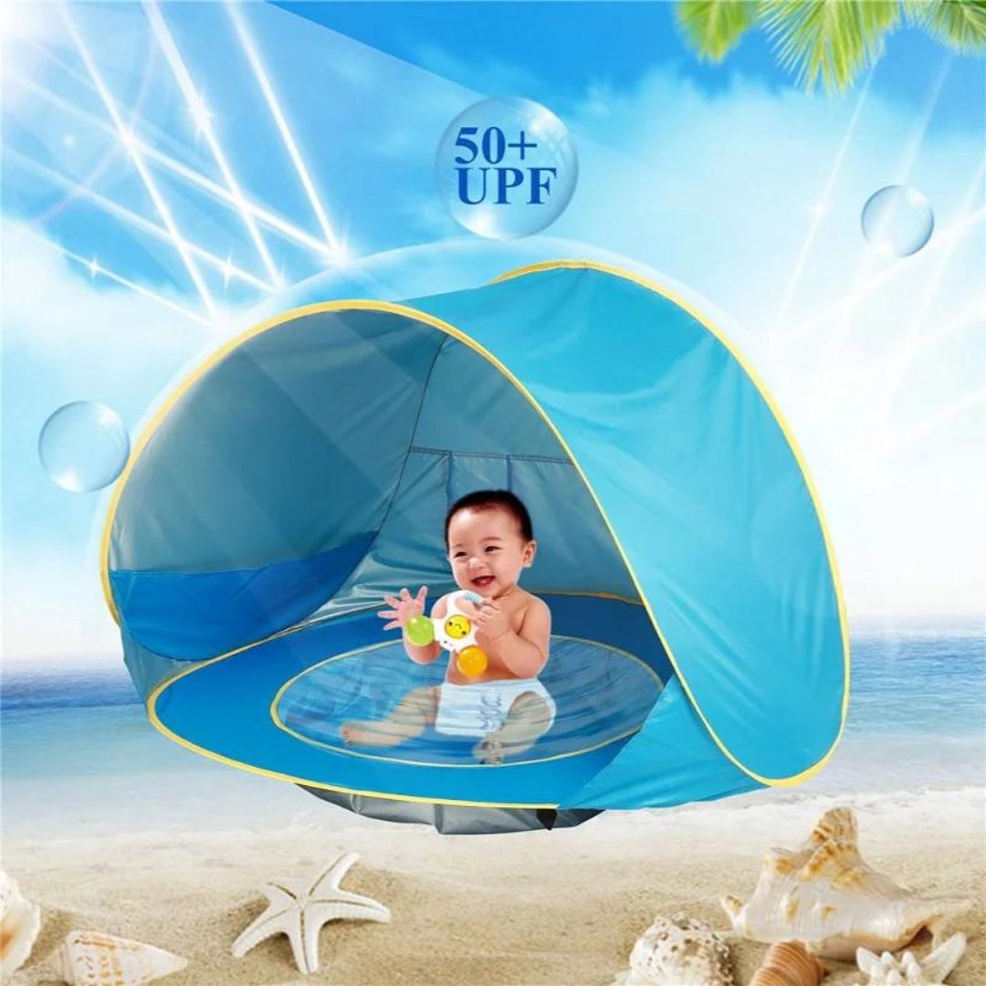 Carpa Con Mini Piscina De Niños Para Playa 120x80cm