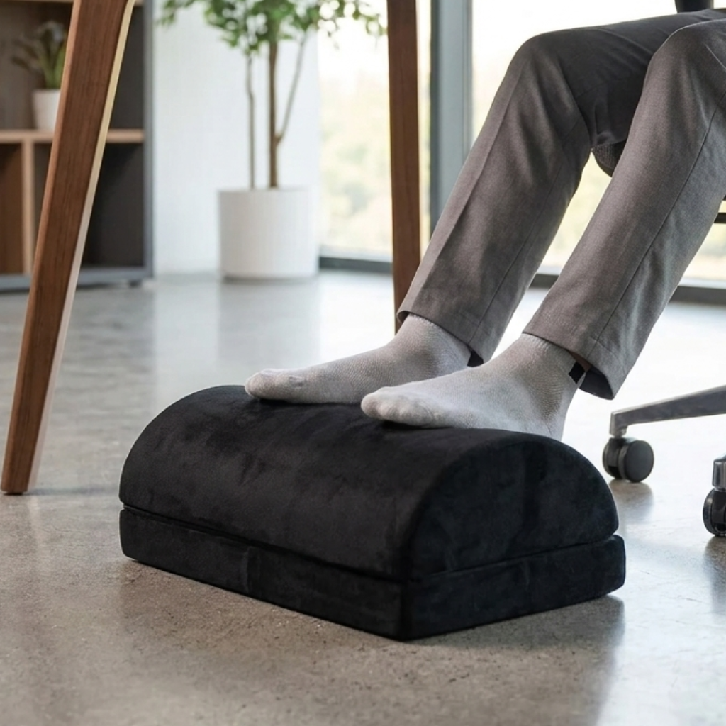 Reposapiés Ergonómico Espuma Memory Escritorio Oficina Suave
