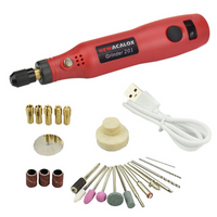 Mini Torno Recargable USB con Accesorios