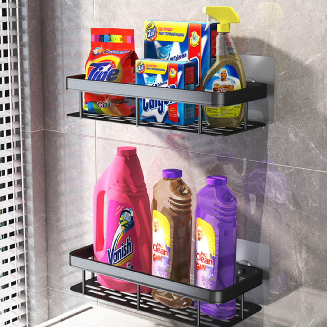 Estante Esquinero Metálico de Baño para Jabón y Shampoo