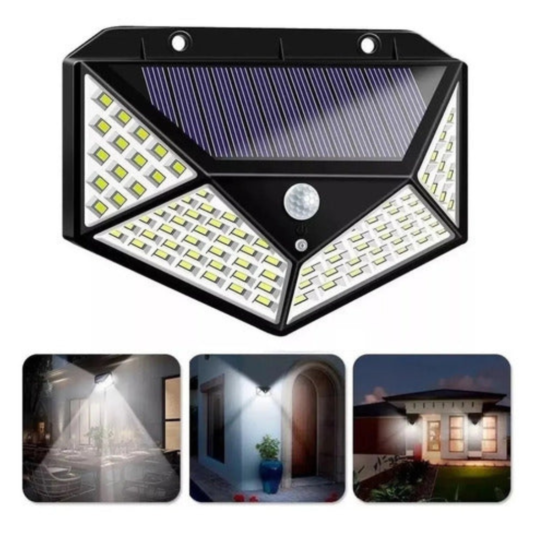 Foco Solar de 100 LED con Sensor de Movimiento