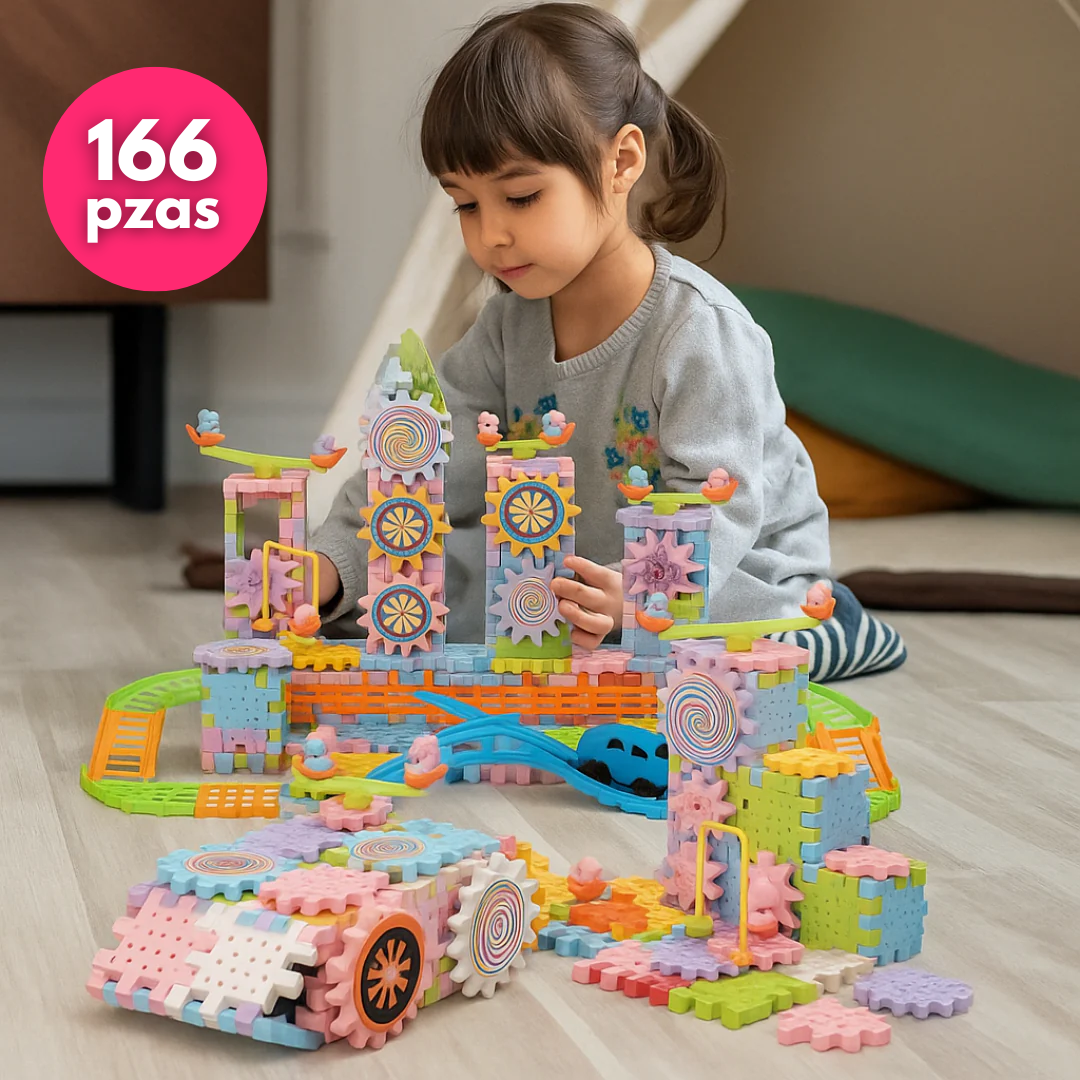 Juego Didactico de Engranajes con Motor