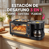 Estación De Desayuno 3 En 1 Horno Cafetera Y Plancha - Muy Moderna Uruguay