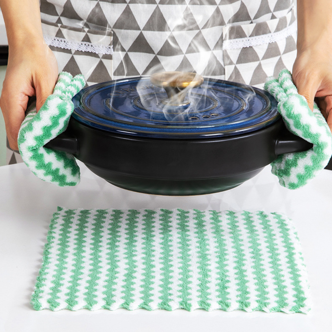 Set De 3 Repasadores Ondulados De Cocina