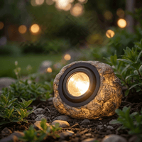 Foco LED tipo Piedra Recargable con el Sol - Muy Moderna Uruguay