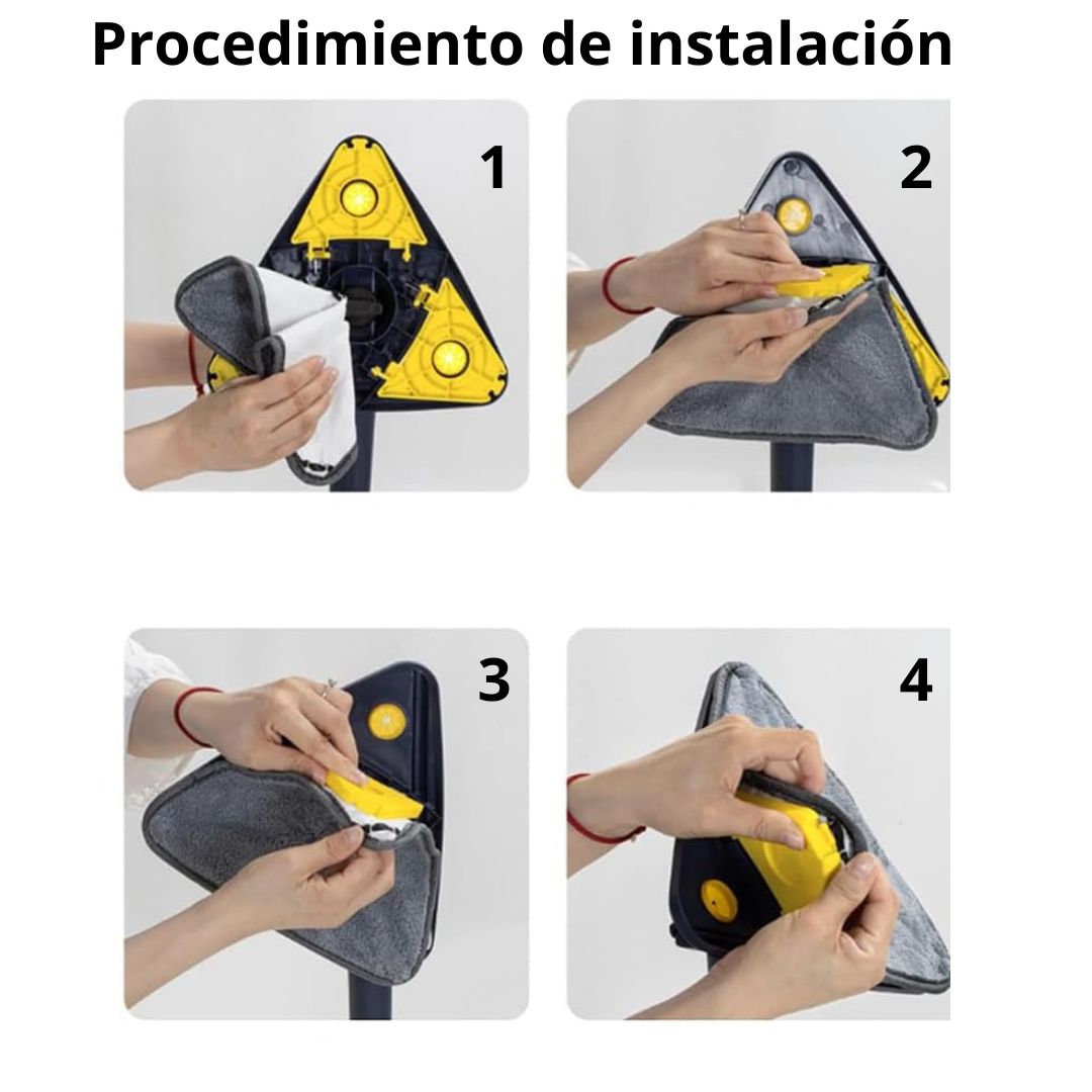 Pack de 2 Repuestos de Mopa Plegable Triangular Twist Mop
