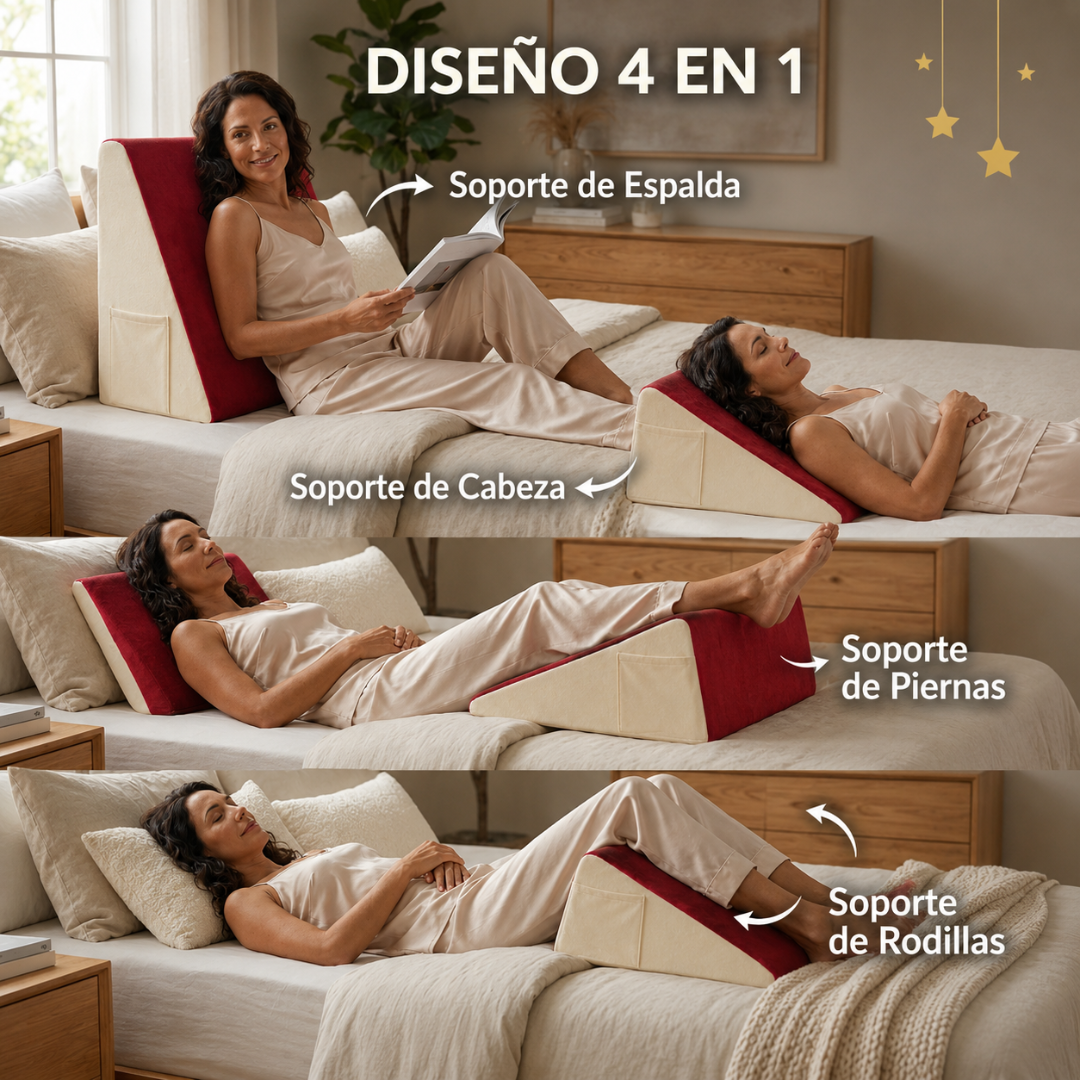 Respaldo Almohada Triangular Memory Foam Suave