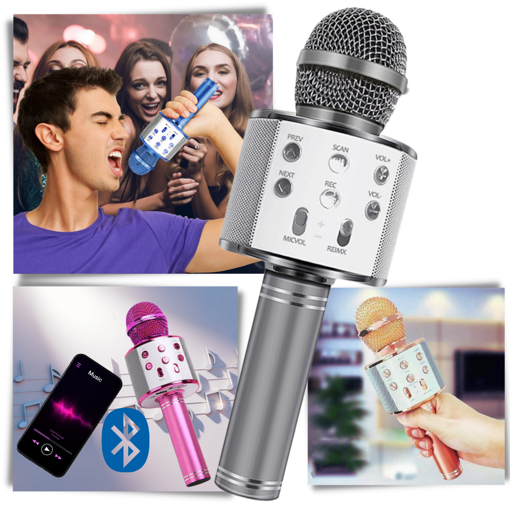 Micrófono de Karaoke Inalámbrico Bluetooth