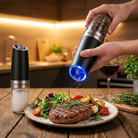 Set Molinillo Eléctrico Sal y Pimienta con Luz LED Ecoinnova